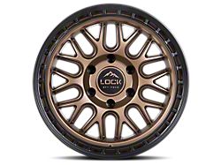 Lock Off-Road Onyx Matte Bronze with Matte Black Ring Wheel; 17x9 (05-10 Jeep Grand Cherokee WK)