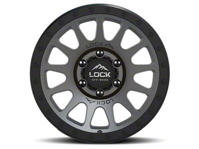 Lock Off-Road Yosemite Matte Grey with Matte Black Ring Wheel; 20x10; -18mm Offset (05-10 Jeep Grand Cherokee WK)