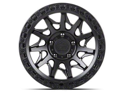 Lock Off-Road Lunatic Matte Black with Matte Black Ring Wheel; 18x9; -12mm Offset (11-21 Jeep Grand Cherokee WK2)