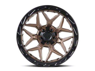 Lock Off-Road Matrix Matte Bronze with Matte Black Ring Wheel; 20x10; -18mm Offset (11-21 Jeep Grand Cherokee WK2)