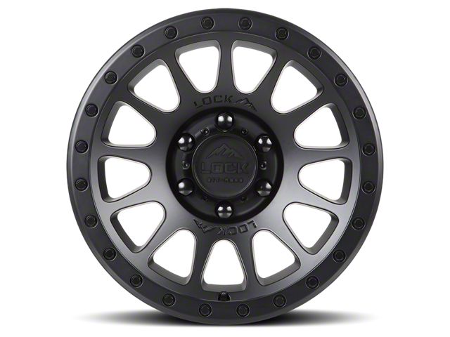 Lock Off-Road Yosemite Matte Black with Matte Black Ring Wheel; 20x10 (11-21 Jeep Grand Cherokee WK2)