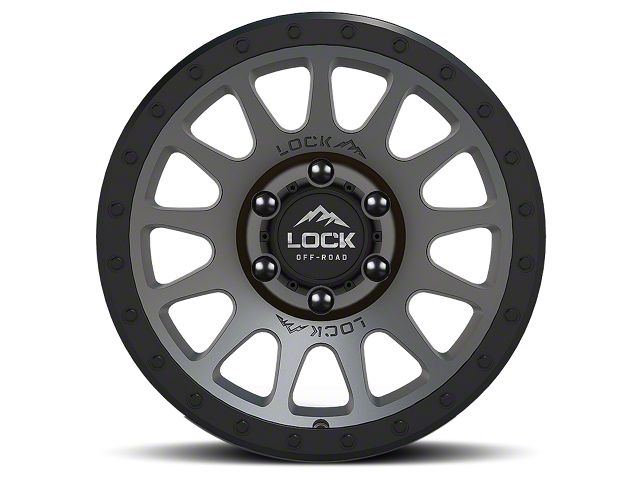 Lock Off-Road Yosemite Matte Grey with Matte Black Ring Wheel; 20x10 (22-24 Jeep Grand Cherokee WL)