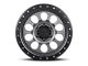 Lock Off-Road 50Cal Matte Grey with Matte Black Ring Wheel; 20x9; 0mm Offset (18-24 Jeep Wrangler JL)