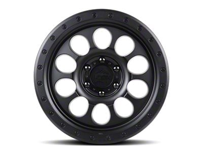 Lock Off-Road 50Cal Matte Black with Matte Black Ring Wheel; 20x9; 0mm Offset (07-18 Jeep Wrangler JK)