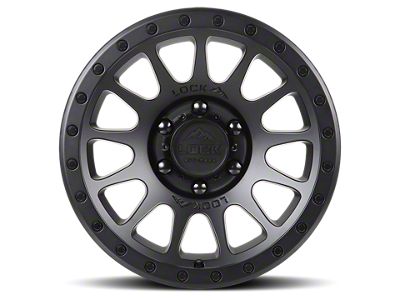 Lock Off-Road Yosemite Matte Black with Matte Black Ring Wheel; 20x10; -18mm Offset (07-18 Jeep Wrangler JK)