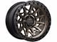 Lock Off-Road Lunatic Matte Bronze with Matte Black Ring Wheel; 17x9; 1mm Offset (18-24 Jeep Wrangler JL)