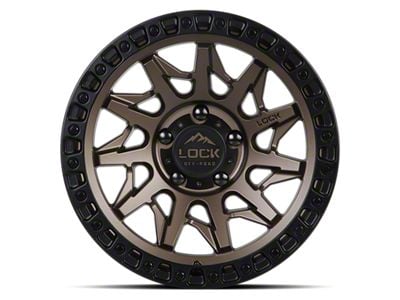 Lock Off-Road Lunatic Matte Bronze with Matte Black Ring Wheel; 18x9; -12mm Offset (18-25 Jeep Wrangler JL)