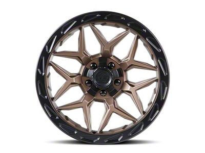 Lock Off-Road Matrix Matte Bronze with Matte Black Ring Wheel; 20x10; -18mm Offset (18-25 Jeep Wrangler JL)