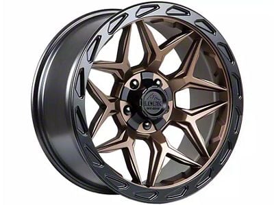 Lock Off-Road Matrix Matte Bronze with Matte Black Ring 6-Lug Wheel; 22x10; -18mm Offset (17-24 Titan)