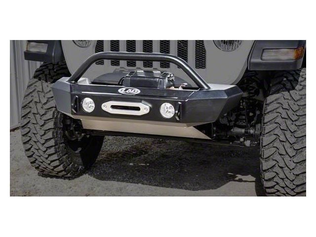 LoD Offroad Signature Series Shorty Front Bumper with Bull Bar; Black Texture (20-24 Jeep Gladiator JT)