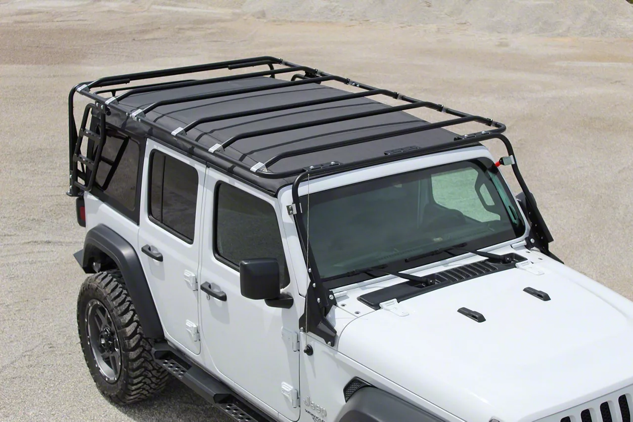 LoD Offroad Jeep Wrangler Destroyer Base Roof Rack; Black Texture ...