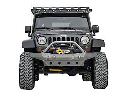 LoD Offroad Destroyer Front Bumper Fairlead Mount; Black Texture (87-24 Jeep Wrangler YJ, TJ, JK & JL)