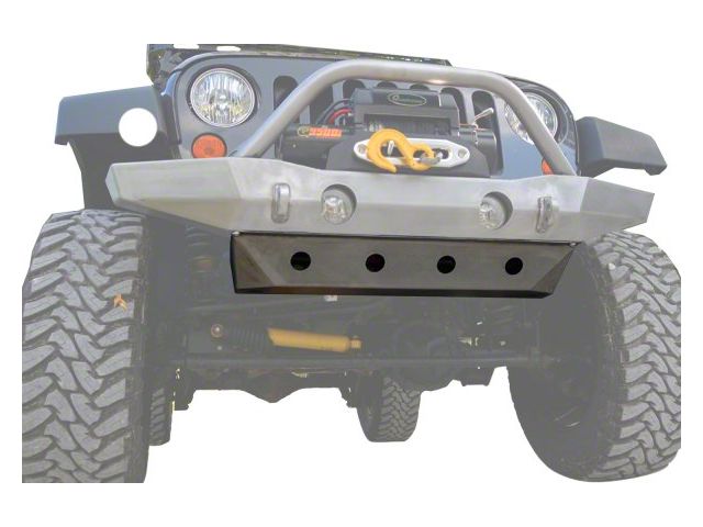 LoD Offroad Destroyer Front Bumper Skid Plate; Black Texture (07-18 Jeep Wrangler JK)