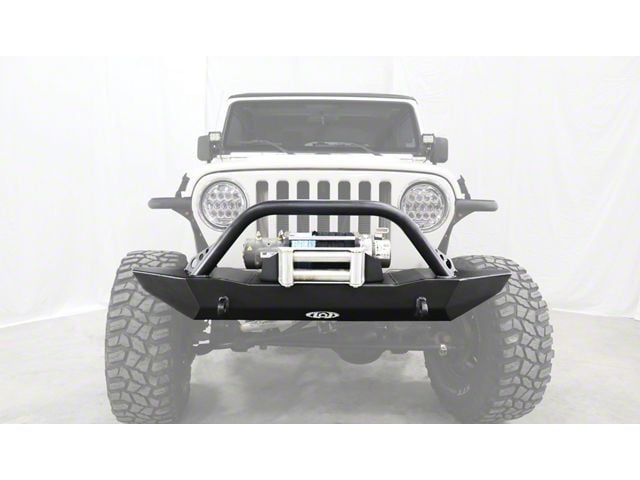 LoD Offroad Destroyer Full Front Bumper with Bull Bar; Bare Steel (97-06 Jeep Wrangler TJ)