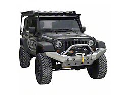 LoD Offroad Destroyer Full-Width Front Bumper with Bull Bar; Black Texture (07-18 Jeep Wrangler JK)