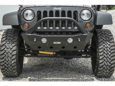 LoD Offroad Destroyer Shorty Front Bumper; Black Texture (07-18 Jeep Wrangler JK)