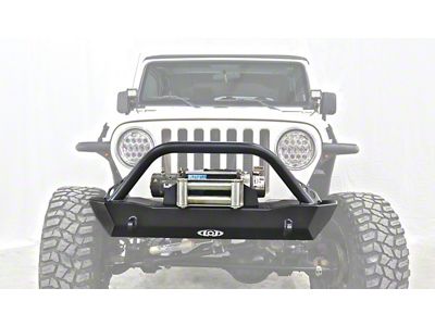 LoD Offroad Destroyer Shorty Front Bumper with Bull Bar; Black Texture (97-06 Jeep Wrangler TJ)