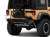 LoD Offroad Destroyer Shorty Rear Bumper with Tire Carrier; Black Texture (07-18 Jeep Wrangler JK)