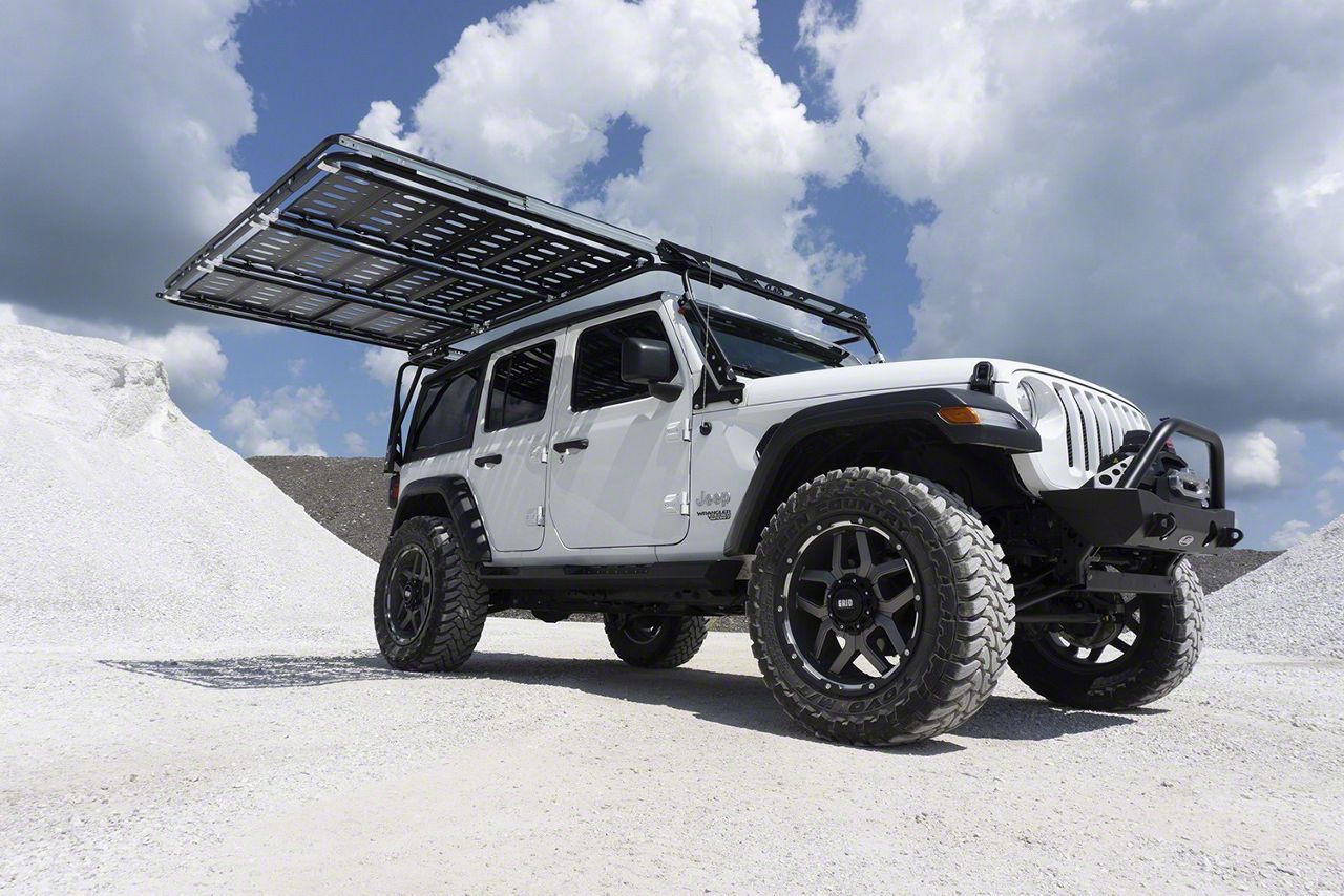 LoD Offroad Jeep Wrangler Destroyer Sliding Roof Rack; Black Texture ...