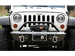 LoD Offroad Signature Series Shorty Front Bumper for Warn Power Plant Winch Only; Black Texture (07-18 Jeep Wrangler JK)