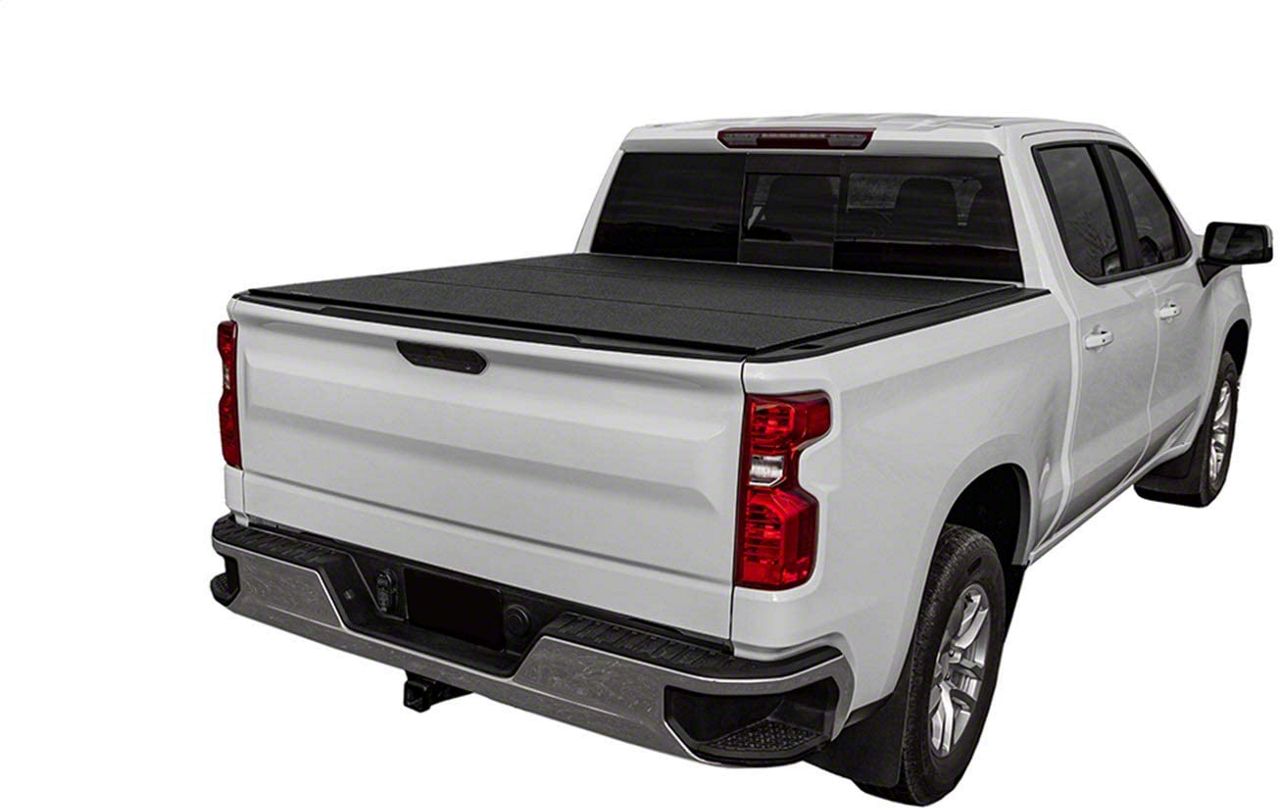 Lomax Tundra Hard Tri-Fold Tonneau Cover; Black Urethane TU21993 (07-21 ...