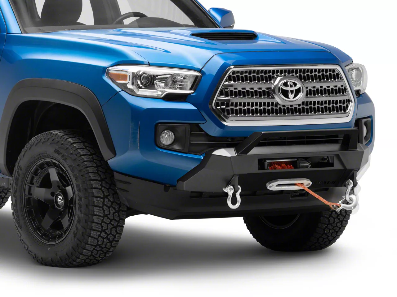 Magnum Tacoma RT Front Stubby Winch Bumper; Black Textured FBM83TYN-RT ...