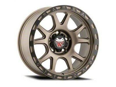 Mamba Offroad Wheels Type M27 Matte Bronze with Black Lip 6-Lug Wheel; 20x9; -12mm Offset (21-24 Bronco, Excluding Raptor)