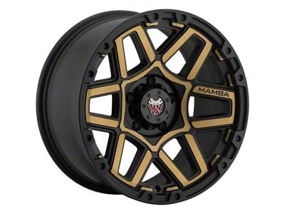 Mamba Offroad Wheels M23 Matte Black with Bronze Face 6-Lug Wheel; 20x9; -12mm Offset (04-15 Titan)