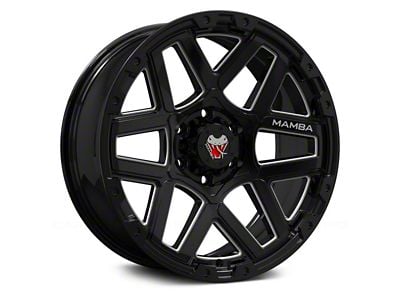 Mamba Offroad Wheels Type M23 Gloss Black Machined 6-Lug Wheel; 20x9; 12mm Offset (04-15 Titan)