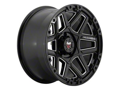 Mamba Offroad Wheels Type M23 Gloss Black Machined 6-Lug Wheel; 20x9; -12mm Offset (05-15 Tacoma)