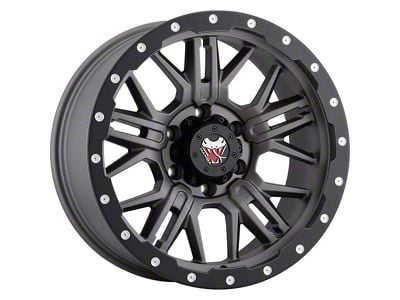 Mamba Offroad Wheels Type M25 Matte Gray with Black Lip 6-Lug Wheel; 17x9; -12mm Offset (05-15 Tacoma)