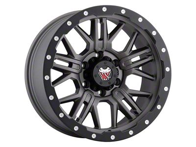 Mamba Offroad Wheels Type M25 Matte Gray with Black Lip 6-Lug Wheel; 18x9; 0mm Offset (10-24 4Runner)