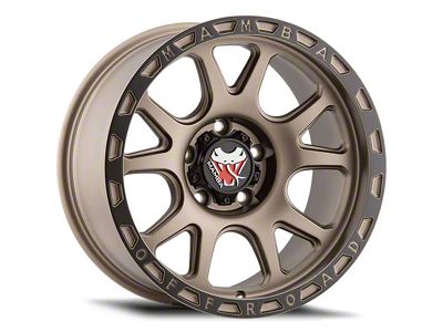 Mamba Offroad Wheels Type M27 Matte Bronze with Black Lip 6-Lug Wheel; 17x9; -12mm Offset (10-24 4Runner)