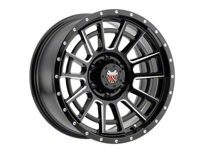 Mamba Offroad Wheels Type M22 Matte Black Machined 6-Lug Wheel; 20x9; 12mm Offset (03-09 4Runner)