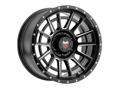 Mamba Offroad Wheels Type M22 Matte Black Machined 6-Lug Wheel; 20x9; 12mm Offset (21-24 Bronco, Excluding Raptor)