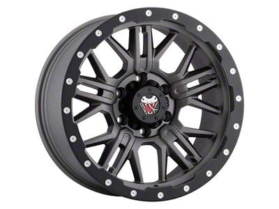 Mamba Offroad Wheels M25 Matte Grey with Black Lip Edge 6-Lug Wheel; 18x9; 12mm Offset (22-24 Bronco Raptor)