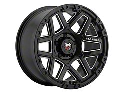 Mamba Offroad Wheels Type M23 Gloss Black with Machined Ball Cut Wheel; 18x9 (20-24 Jeep Gladiator JT)