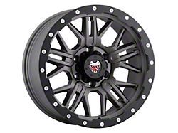 Mamba Offroad Wheels Type M25 Matte Gray with Black Lip Edge Wheel; 17x9 (20-24 Jeep Gladiator JT)