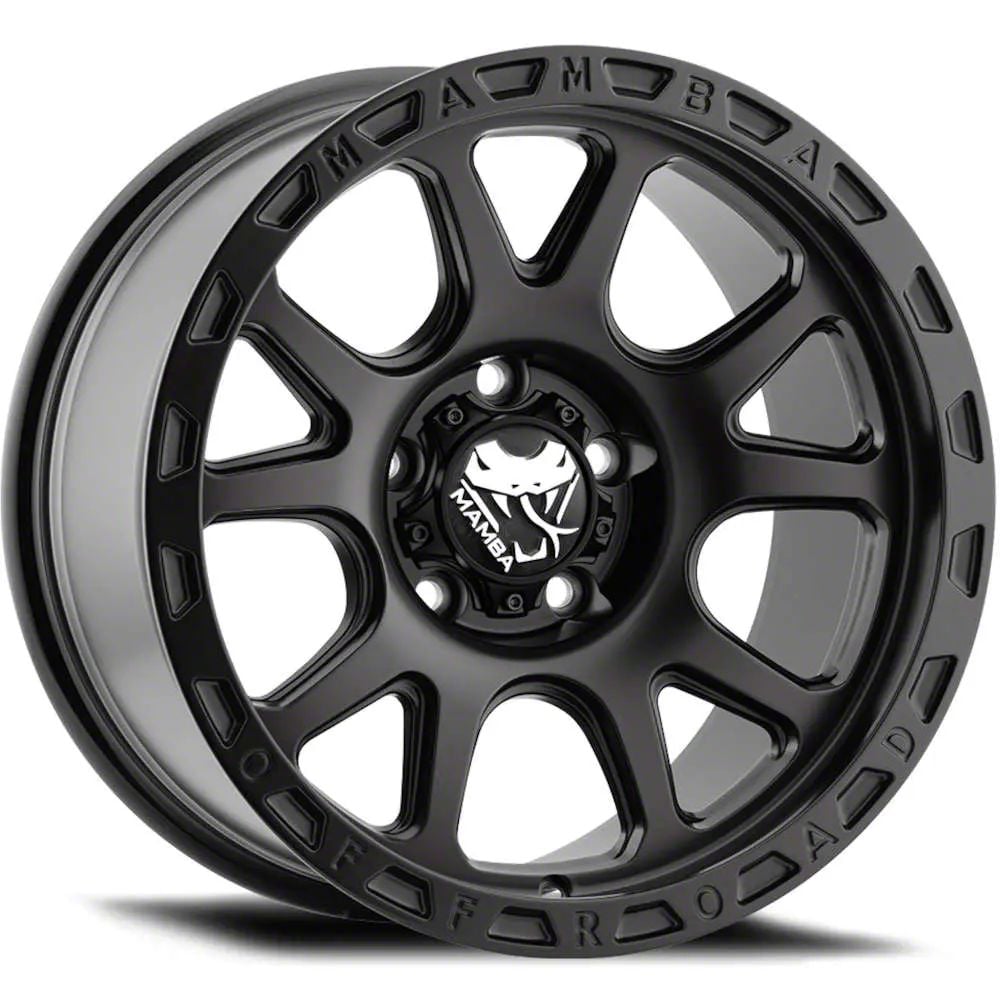 Mamba Offroad Wheels Jeep Wrangler Type M27 Matte Black Wheel; 17x9 ...