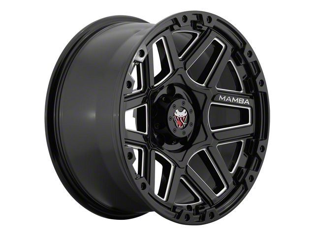 Mamba Offroad Wheels Type M23 Gloss Black Machined 6-Lug Wheel; 18x9; -12mm Offset (16-23 Tacoma)