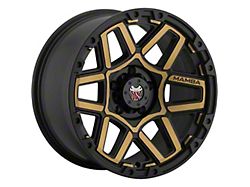 Mamba Offroad Wheels M23 Matte Black with Bronze Face 6-Lug Wheel; 20x9; -12mm Offset (17-24 Titan)