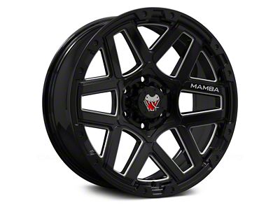 Mamba Offroad Wheels Type M23 Gloss Black Machined 6-Lug Wheel; 18x9; -12mm Offset (17-24 Titan)