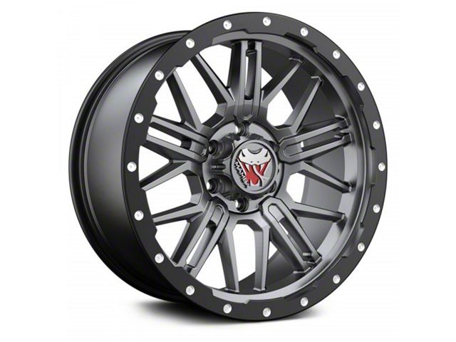 Mamba Offroad Wheels Type M25 Matte Gray with Black Lip 6-Lug Wheel; 18x9; 12mm Offset (16-24 Titan XD)