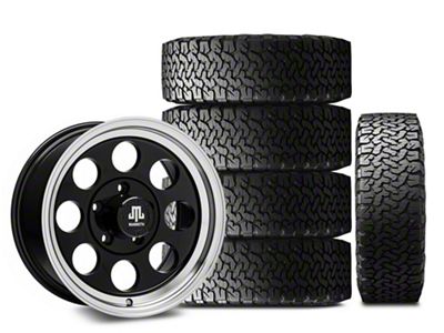 Mammoth 8 Black 16x8 Wheel and BF Goodrich All Terrain TA KO2 305/70R16 Tire Kit (07-18 Jeep Wrangler JK)