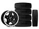 Mammoth Boulder Simulated Beadlock Style Black 15x8 Wheel and BF Goodrich All Terrain TA KO2 35x12.50R15 Tire Kit (87-06 Jeep Wrangler YJ & TJ)