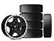 Mammoth Boulder Simulated Beadlock Style Black 16x8 Wheel and BF Goodrich All Terrain TA KO2 305/70R16 Tire Kit (07-18 Jeep Wrangler JK)