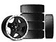 Mammoth Boulder Simulated Beadlock Style Black 16x8 Wheel and BF Goodrich All Terrain TA KO2 305/70R16 Tire Kit (87-06 Jeep Wrangler YJ & TJ)