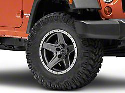 Mammoth Boulder Simulated Beadlock Style Charcoal Wheel; 17x9 (07-18 Jeep Wrangler JK)