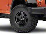 Mammoth Boulder Matte Black Wheel; 17x9; -6mm Offset (07-18 Jeep Wrangler JK)