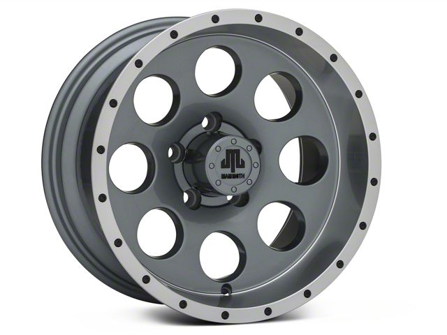 Mammoth 8 Simulated Beadlock Style Anthracite Wheel; 15x8 (84-01 Jeep Cherokee XJ)